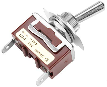 Commutatore Momentaneo Commutatore per Carichi Pesanti 15A 250V On Off Interruttore a Levetta Momentaneo Interruttore a Bilanciere 2 Pin 2 Posizioni 12mm 2 * 2 * 2