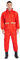 Linjinx Herren Arbeitsoverall Wasserdicht Langarm Einteiler Overall Jumpsuit mit Kapuzen Arbeitsanzug Schutzanzug Regenanzug Arbeitskleidung Schutzkleidung Rot 5XL