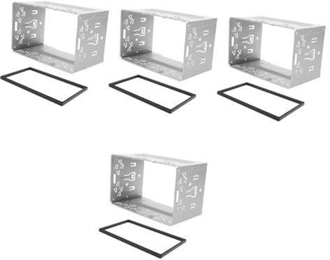 Gadpiparty 4sets Stereo Radio Fitting Cage Easy Install Kit for Headunits Frame for Car