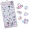 BYETOCE 3D Thick Puffy Stickers Cartoon Cute Black and White Bow Soft Stickers Tiny Reusable Fuzzy Patch for Scrapbooks Planner Journals Laptops Phone Case DIY