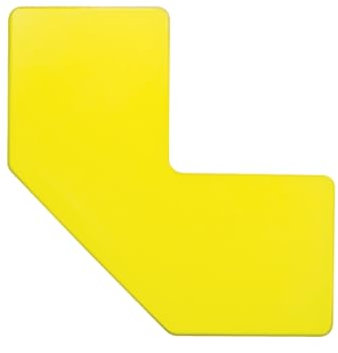 ORGATEX L-Winkel LongLife HD PVC Bodenmarkierung | Besonders robuste Stellplatzmarkierung Lager | Hochwertiges Bodenmarkierungsband selbstklebend | 50mm, 100 x 100mm (LxB) | 20 Stück, Gelb