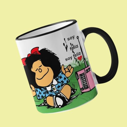 CAMISETAS Y OLE TAZA MAFALDA SOY FELIZ