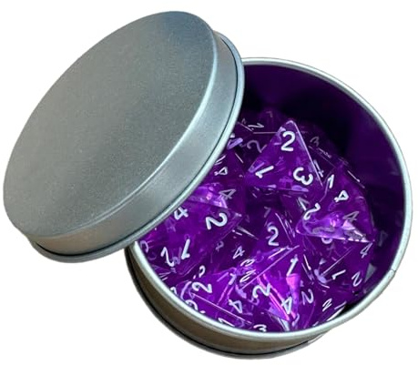 TAIZhiChen Confezione da 4 Dadi a 4 Facce, 20 Mm, Acrilico, Dadi Poliedrici, Set D4, Viola