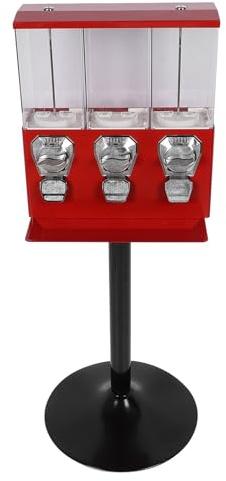 RASTKY Distributeur Automatique de Bonbons avec Stand - Keys Anti-vol - Triple Individuelle Coin opéré de Distribution Commerciale Machinestore