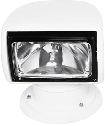 Hurrylying Ferngesteuerter Suchscheinwerfer Bootsscheinwerfer Yacht Strahler Led-Fernbedienungs Suchscheinwerfer mit 12V Halogenbirne für Yacht Nachtfahrt Kompakt 360° Schwenkbar Vollbeleuchtung