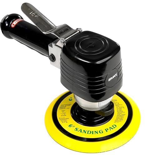 Airbase by Emax EATDS60S1P Ponceuse orbitale pneumatique industrielle à double action, 15,2 cm