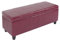 Mendler Aufbewahrungs-Truhe Sitzbank Kriens, Leder + Kunstleder, 112x45x45cm - rot