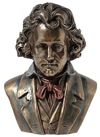 Veronese Design Ludwig Van Beethoven Büste Kaltguss-Kunstharz Antik-Bronze-Finish Statue realistische Figur