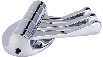 BESTOMZ Solid Metal 180°Swivel Hook Heavy Duty Folding Swing Arm Triple Coat Hook with Multi Three Foldable Arms Towel/Clothes Hanger for Door Bathroom Kitchen Garage Wall Mount (Silver)