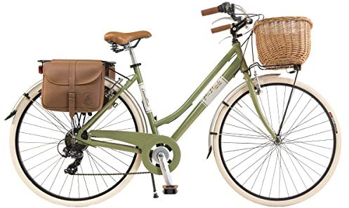 Via Veneto by Canellini Fahrrad Rad Citybike CTB Frau Vintage Retro Via Veneto Alluminium (Grun Olive, 50)