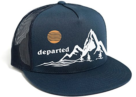 DEPARTED Herren Mesh Trucker Hat mit Print/Aufdruck - Snapback Cap - No. 36, Coastal Navy