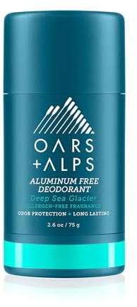 Oars + Alps Natürliches Deodorant, Allergenfreier Duft, aluminiumfrei, alkoholfrei, bekämpft Gerüche. 80 g