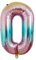 Kopper-24 Folienballon Zahl 0, ca. 80 cm, Regenbogenfarben - Luftballon XXL Nummer Riesen Ballon Zahlenballon Mädchen Junge Deko Riesenzahl Party Hochzeit Kindergeburtstag zum Geburtstag