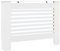 vidaXL Heizkörperverkleidung mit 7 horizontalen Latten Heizungsverkleidung Heizkörperabdeckung Heizung Abdeckung Heizkörper Weiß 112x19x81,5cm MDF