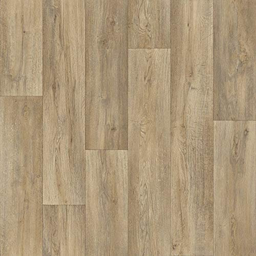Spirit Reclaimed Oak Anti Slip Wood Effect Vinyl Flooring Lino (2m x 5m)