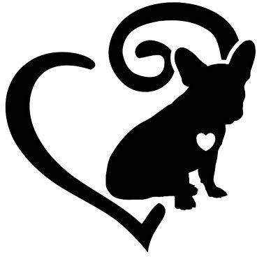 Porfeet Auto Aufkleber, Cartoon Französisch Bulldogge Frenchie Liebe Herz Vinyl Aufkleber Auto Auto Klebstoff Aufkleber Schwarz