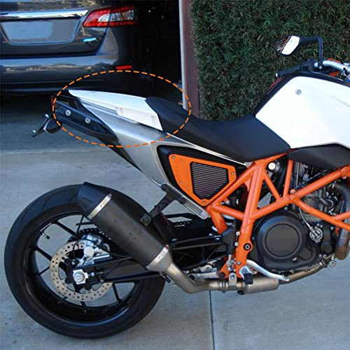 Lorababer Motorrad Heck Sozius Solositz Motorhaube Verkleidung Sitzbezug für Duke 690 2013 2014 2015 (Weiß)