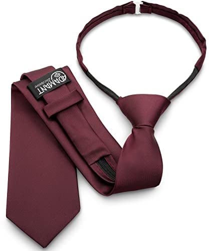 ADAMANT©️ FERTIG-GEBUNDENE-KRAWATTE mit Sollbruchstelle & Zip Reißverschluss - Sicherheits - Security-Krawatte Größe 36-55 - DEUTSCHE MARKENQUALITÄT (bordo)