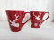 Arinosa Tassen Glühweinbecher Kaffeebecher Teebecher Rot Hirsch 2 er Set je 200 ml