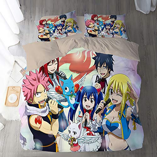 SK-LBB 3D-Cartoon-Bettwäsche-Set,Polyesterfaser, leicht zu reinigen, Bettbezug und Kissenbezug, geeignet für Kinder/Jungen/Mädchen, 2/3 Sets (03, Einzelbett 135 x 200 cm)