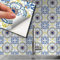 WALPLUS Wandfliesen Aufkleber 15 cm 48 Stück Porto Blue and Yellow Azulejo fliesenaufkleber Klebefliesen Selbstklebende tapete Fliesenfolie Küche Schälen und Stick fliesen