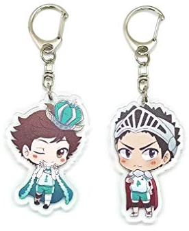 EBTY DREAMS Inc. Haikyuu Acryl-Schlüsselanhänger, Hajime Iwaizumi (Iwa-chan), Oikawa Tooru v2, 2 Stück, Mehrfarbig, Pendant Height: 2 inches
