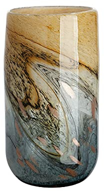 GILDE GLAS art Vase - Frauen Geburtstagsgeschenk - Deko modern - H 30,5 cm
