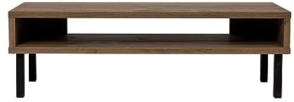 Iris Ohyama, Mueble de TV de Madera/Mueble de TV/Banco de TV/Soporte de TV, Tamaño de la TV 40 Pulgadas, Fieltro en los pies, Oficina, Casa - TV Board - WAB-950 - Marrón (Ceniza)