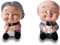 2 Stücke Kuchendeckel Statue, Alte Paare Figuren Kuchendekoration, Jubiläumsfiguren Kuchen Topper, Für Geburtstag, Jubiläum, Kuchen, Hochzeitsdekoration, Geschenk