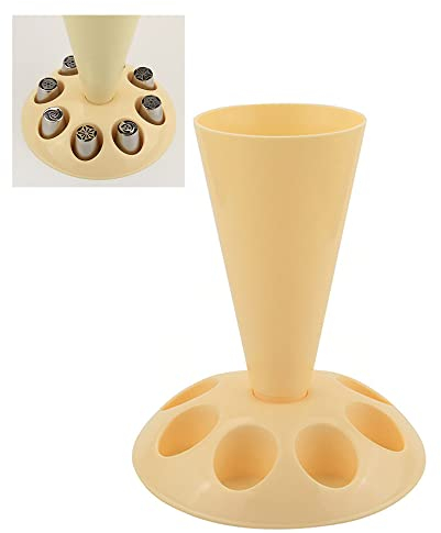 GENCAM Pastry Bag Holder, Piping Bag Filling Stand with Cake Nozzles Holder, Plastic Pastry Bag Support Stand, Baking Accessories(1 PACK)