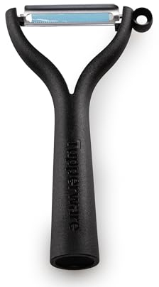 Tupperware New Schälfix Profischäler Universalschäler 1x schwarz + Kugelschreiber metallic orange