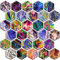 MORCART Magnete für Magnettafel, Sechseck Kühlschrankmagnete für Kühlschrank Whiteboard Küche Klassenzimmer Büro Kabine Lustige dekorative Magnete, Geschenke für Erwachsene Kinder