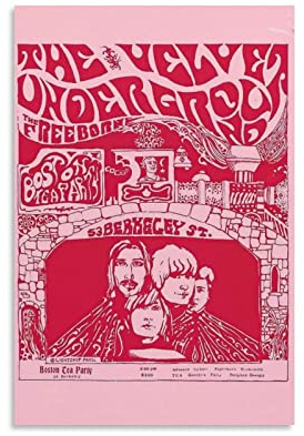 The Velvet Underground Poster Rock And Roll Hall of Fame Poster Retro Poster Druck Foto Kunst Malerei Leinwand Poster Home Modern Decor Poster 40,6 x 61 cm