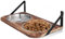 Raised Wooden Pet Bowl Feeding Station With Stainless Steel Double Bowls - Wall Mounted, Easy Mount Pet Animal Feeding Platform