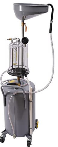 Fetcoi Depósito de aceite con aire comprimido, colector de aceite usado, depósito de aceite para cambio de aceite, depósito de 75 L y bandeja de recogida de 10 L