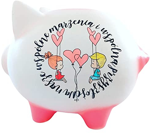 JULIETTE imię piękna Sparschwein groß XXL aus Keramik Personalisierte mit Namen ohne öffnung für Mädchen und Jungen für Kinder und Erwachsene Kindersparschwein Spardose handgemalt (Weiß), SK11B