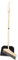CIYODO Dustpan Long Handle Brush Set 2-in-1 for Home Office Dustpan and Brush Set Light Weight Broom and Dustpan