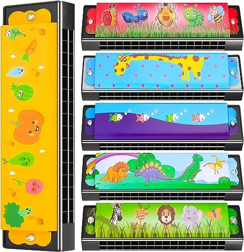 LZMDISU Mundharmonika für Kinder, Cartoon-Spaß mit 16 Löchern, pädagogisch für Kleinkinder, Kinder und Erwachsene, Anfänger