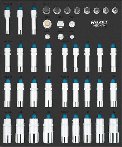 HAZET Steckschlüsseleinsatz-Satz 163D-4/44, 1/2 Zoll (12,5 mm) Vierkant