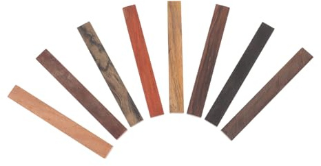8pcs Wood Turning Pen Blanks for DIY Crafting Portable | Wood Material, Rotating Design, Random Pattern, Finish, Reliable Supply for Stationary Craft Projects Random Color