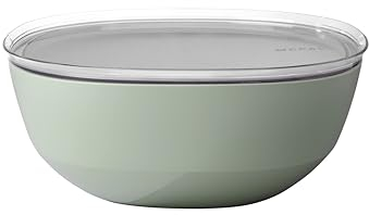 Mepal - Saladier avec couvercle Silueta - Lavable au lave-vaisselle et résistant au micro-ondes - Plat de service - Plats à tapas - Vaisselle - 5000 ml - Nordic sage