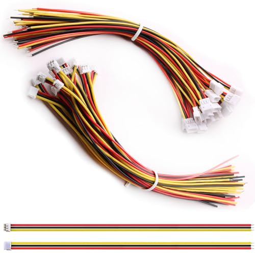 VISSQH 20 Paar JST 1.5 ZH 3Pin Männlich und Weiblich steckverbinder,JST Steckverbinder,mit 150mm 28AWG Kabel,Mini Micro JST Buchse und Stecker