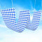 HONMOK Oktoberfests-Hängende-Banner 270x30cm Bayerische Bayern Decken Dekoration Blau Weiß Wiesn Party Banner für Bierfest Bavaria Party Bierzelten Biergarten Bier Festival