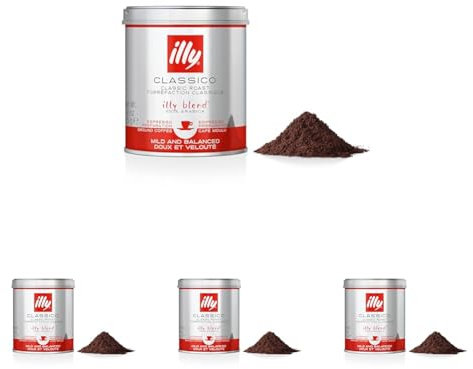 illy Classic Roast Ground Coffee, 125g (Pack of 4)