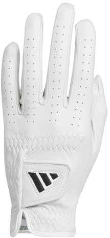 adidas Men's MEN PRO LEATHER GLOVE SINGLE LEFT, white, M-L