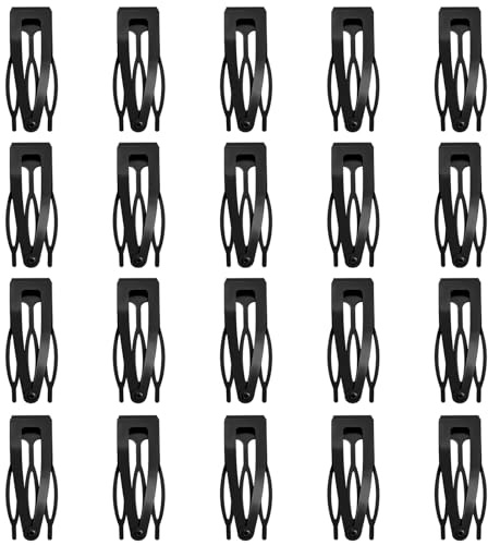 ZGQHZR 20 Pcs Snap Hair Clips for Women Snap Hair Barrettes Double Grip Hair Clips 3 Prong Clips for Hair Barrettes for Women Girls (Black)