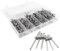 TIOMIOSEA Blindniet-Kit, 304 Edelstahl Popnieten Sortiment, für Metall Holz Kunststoff, 210 Stück 6 Größen Niet-Sortimentssatz 3,2 mm 4 mm 4,8 mm, mit Aufbewahrungsbox