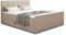 Boxspringbett Star Lux mit Fußteil, 2 Bettkästen und Matratzentopper - Doppelbett mit Topper, Bonell-Matratze, Polsterbett, Bett, Betten, Schlafzimmer (180 x 200 cm, Beige (Inari 22))