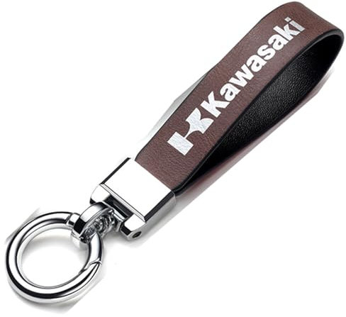 Porte-clés Moto Avec Logo pour KAWASAKI NINJA 650 ER6F ER-6F 2006-2023 Porte-clé Métal Durable Personnalisé Durable Accessoires Moto,Brown style