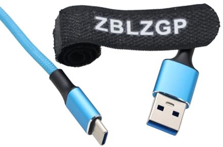 ZBLZGP Cavo da USB C a USB A, ad alta velocità, ideale per Canon EOS M6 Mark II, Sony A6600, Nikon D5600 D90 D7000 D3100